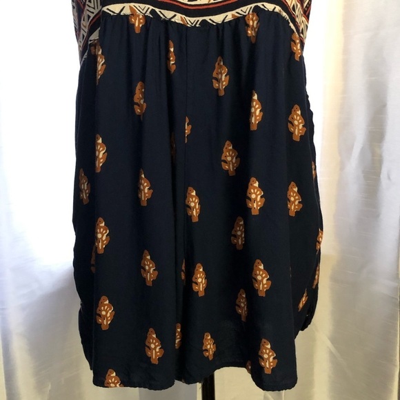 🎄 Angie romper boho  style navy geometric SZ M - Picture 3 of 9